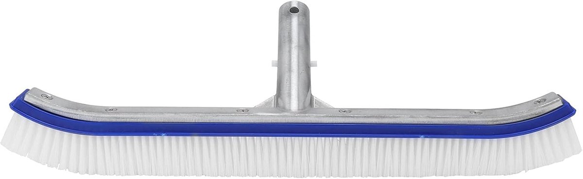 Zwembadreinigingsborstel Heavy Duty aluminium handgreep Brede borstelkop voor zwembadmuren Tegels Vloeren Trappen Hoeken Blauw 43 3x13cm