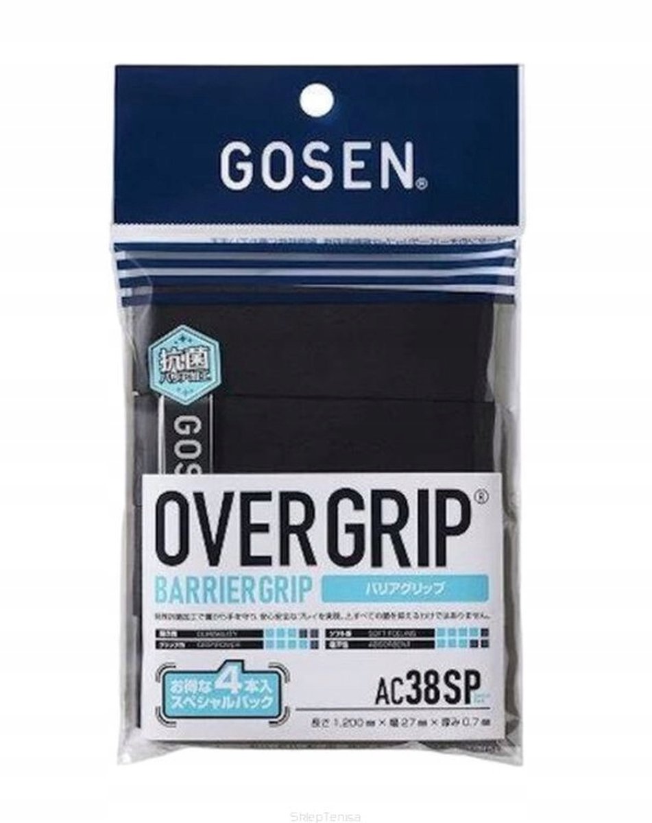 Gosen Barrier Grip 4P Overgrips Zwart - 4 Stuks