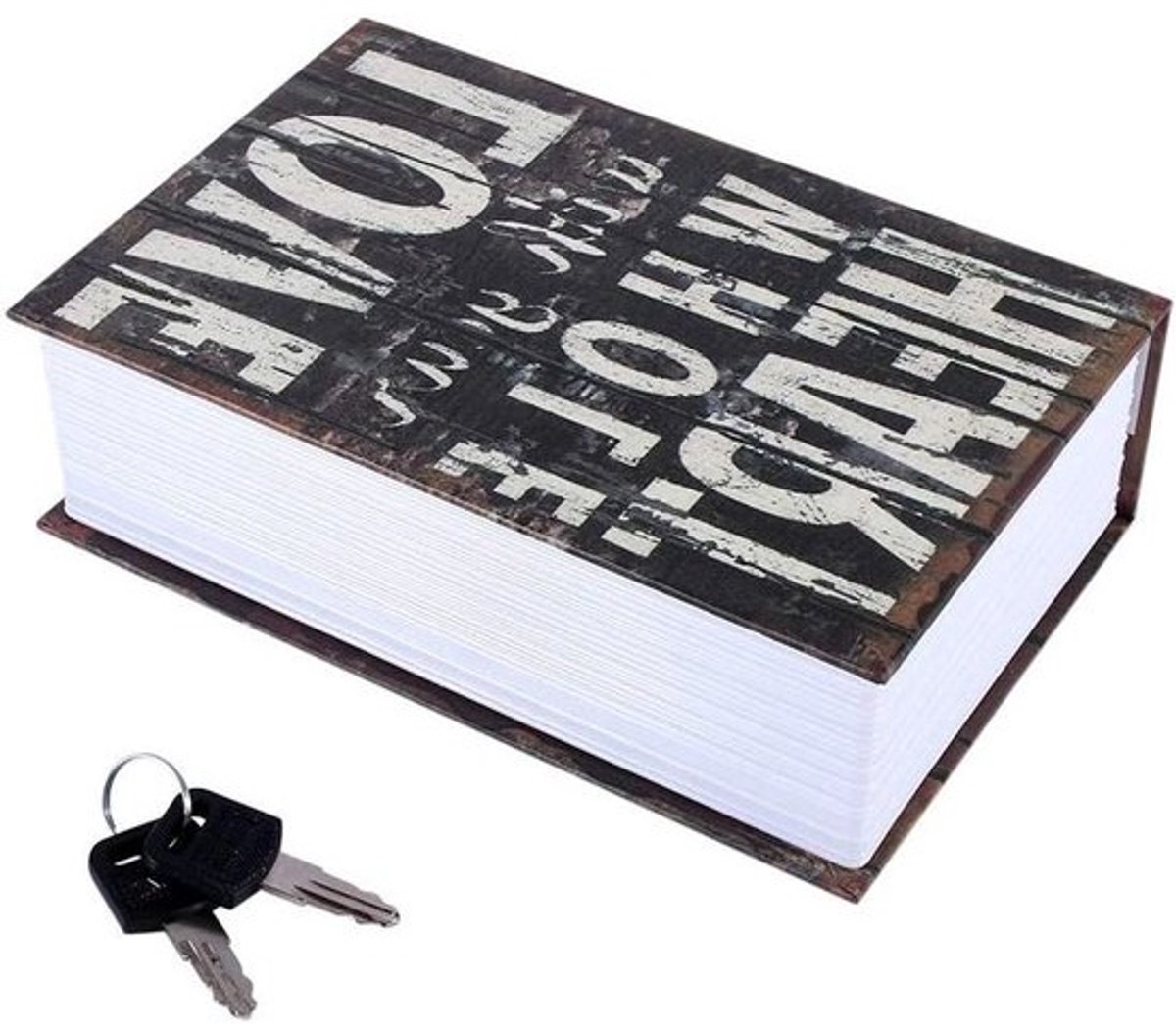 Mini-boekkluis - Met sleutel - Geldverstoppingskluis - Veiligheidswoordenboek - Geheim bewaarboek - Liefdestype - Verborgen geldopslag - Mini-kluis voor thuis - Geheime opslagplaats - Tijdschriftkluis