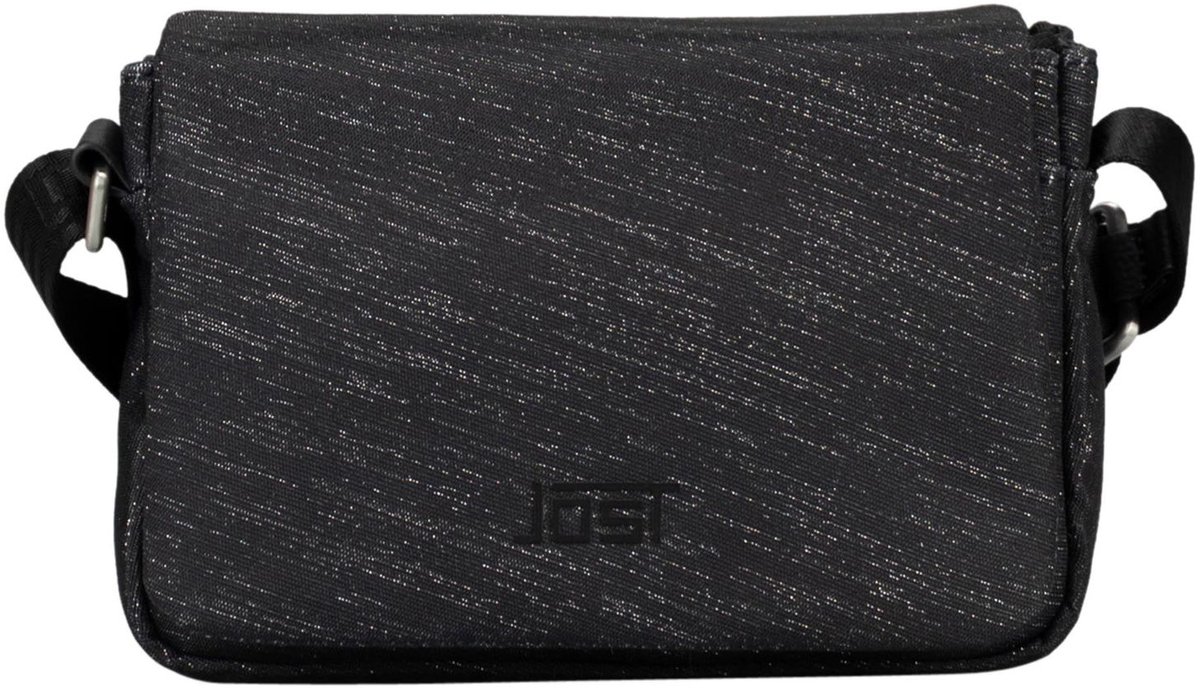 JOST schoudertas Bergen Shoulder Bag Metalic zwart