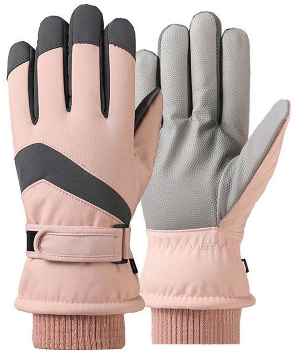 Winterhandschoenen Thermische Handschoenen Skihandschoenen Wind- En Waterdicht Touchscreen Compatibel Thermobaumwol En Fleece Anti Slip Grip Comfortabel Bij Extreme Kou 1 Paar Roze