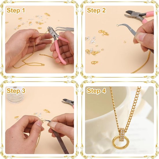 Set van 2 stuks 10 meter ketting, 2 x 3 mm metalen kettingen voor diverse toepassingen — afbeelding 3