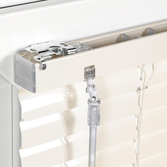 Sonello Aluminium Jaloezie voor Binnenshuis 80x130cm Klemmfix Romig — afbeelding 2