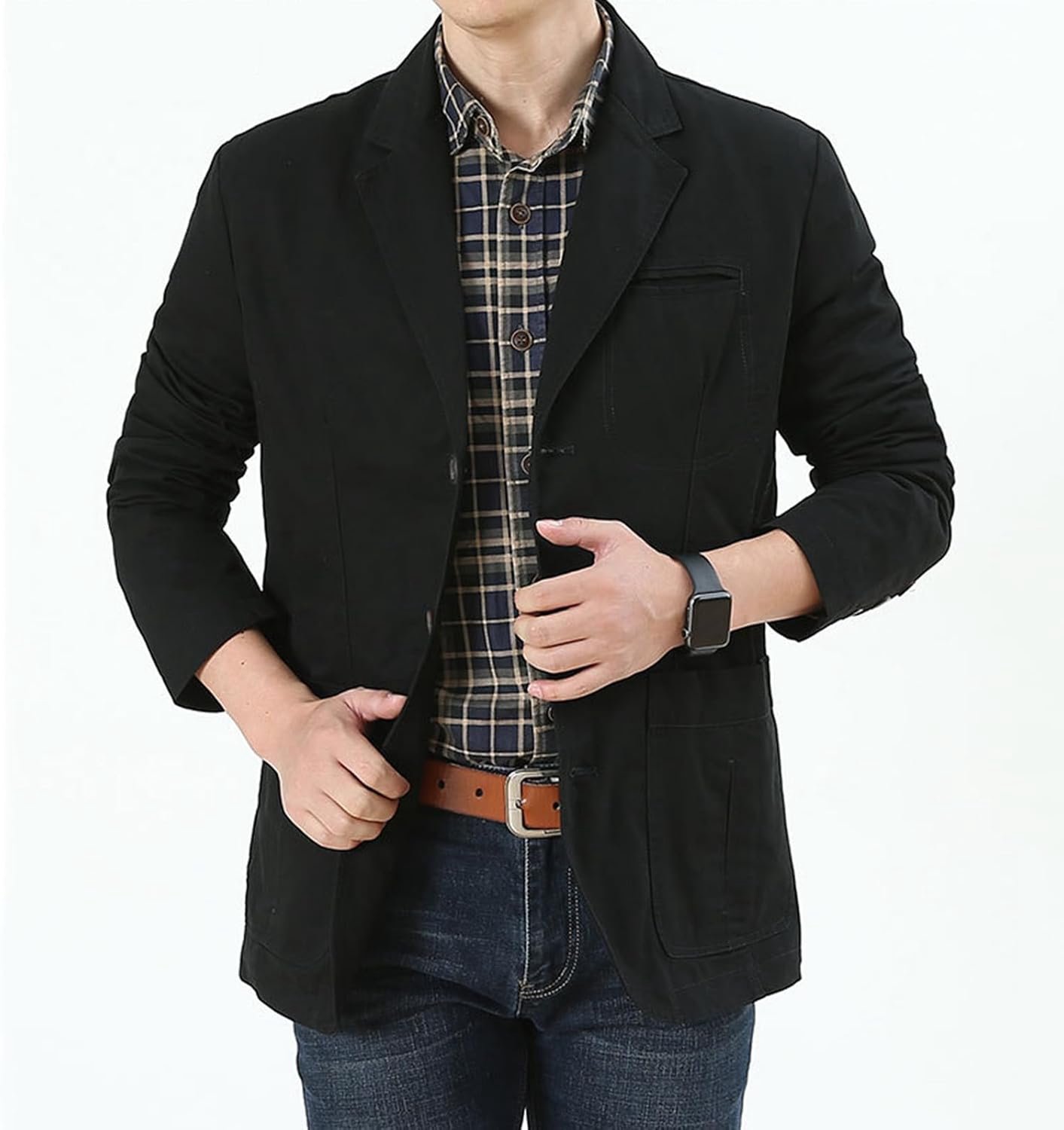 Générique Herenjas, blazer, katoen, chic, casual, bruiloft, business, slim fit, kantoor, elegant, avondkleding, ademend, comfortabel, zacht, zacht, A46