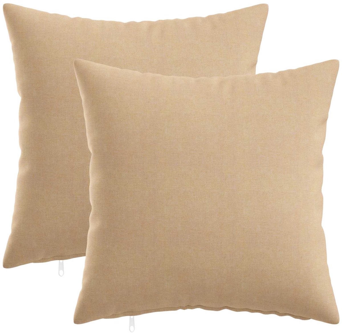 vidaXL Dekenkussen - 2 - st - HEERLEN - Crèmekleurig - 40 - x - 40 - cm - Stof