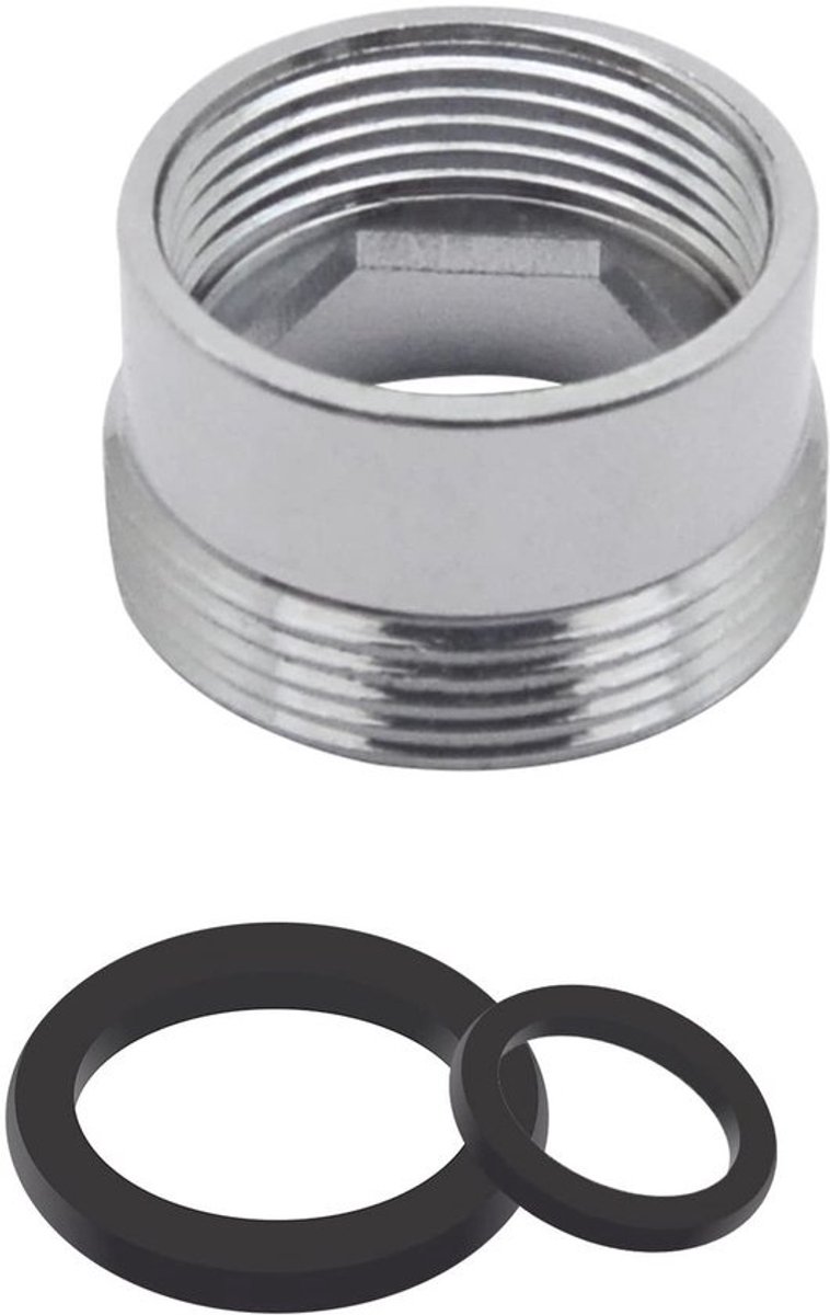 NTH products - Metalen kraanadapter - Waterbesparend - Zilver - Beluchterconnector - Geschikt voor keuken en badkamer - 1 stuk
