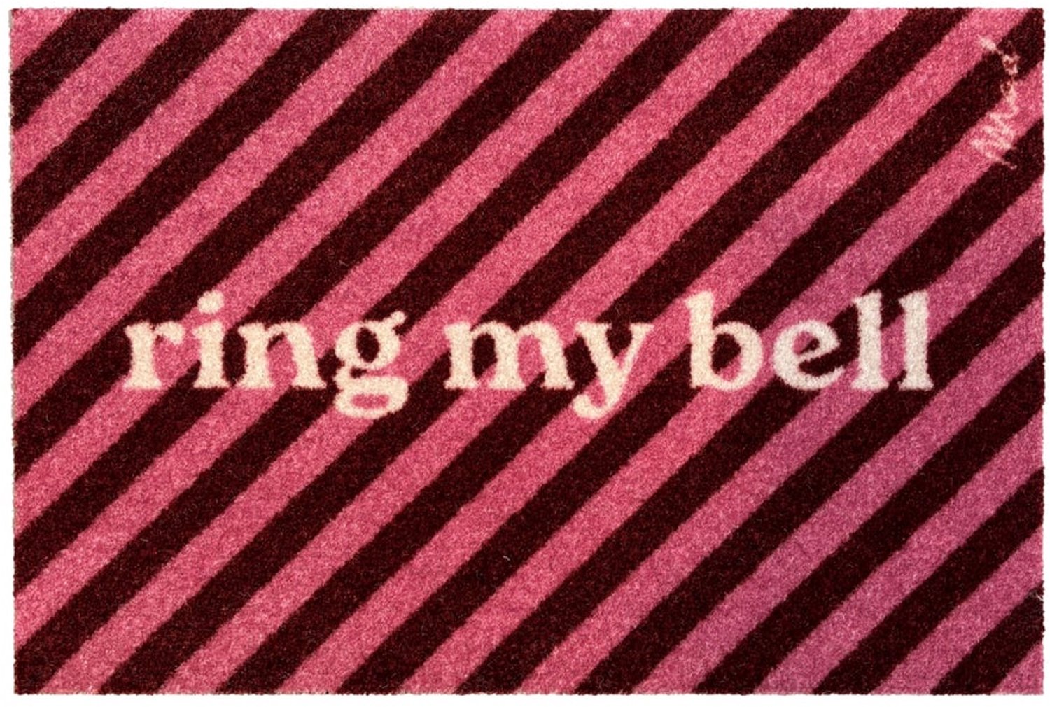 Mad About Mats Bonnie - ring my bell - deurmat - schoonloop/scraper - wasbaar - 50x75cm roze