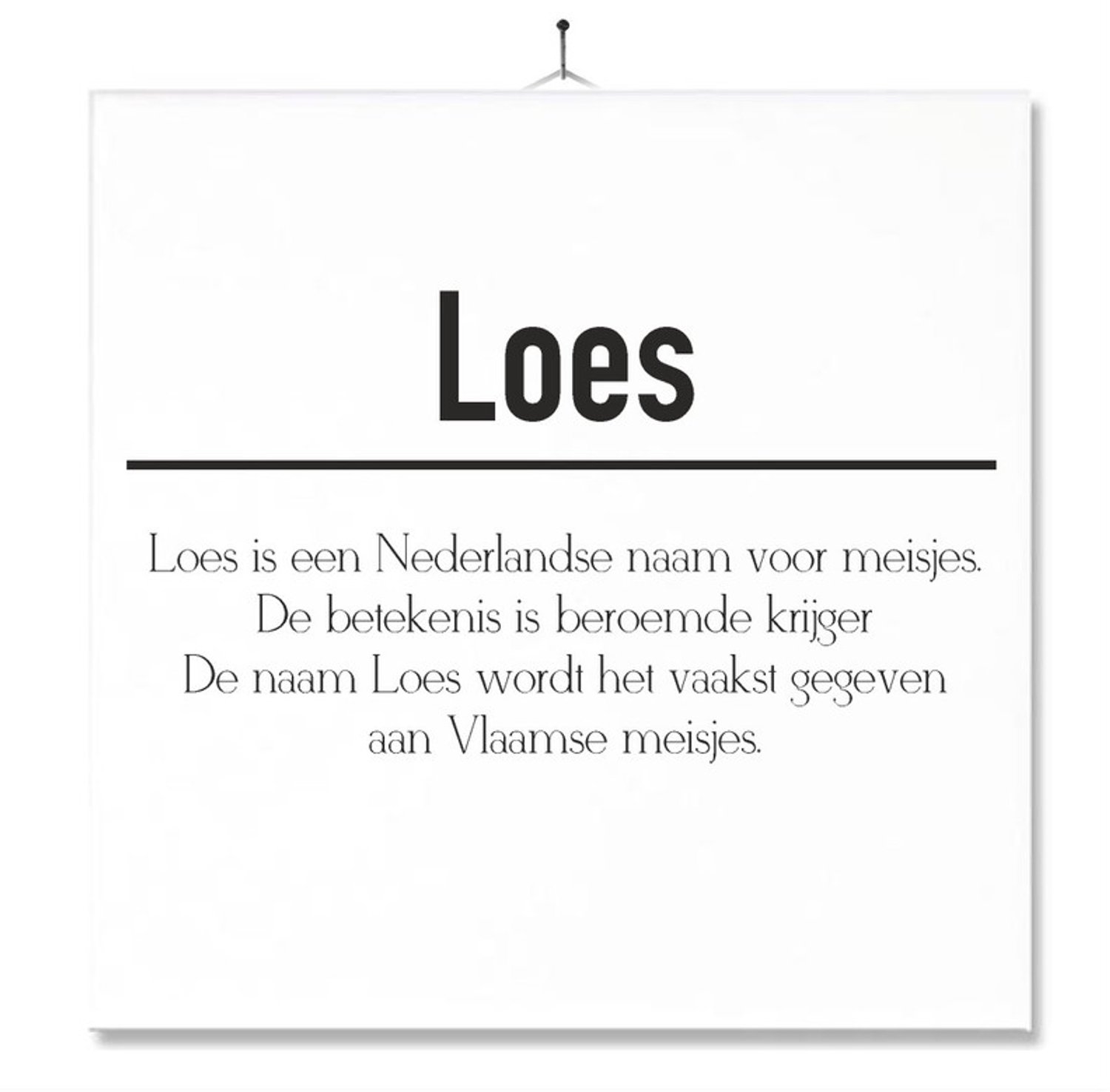 MC Living Tegel Met Opdruk | Betekenis | Kado | Cadeau | Met Naam - Loes Ontwerp 1