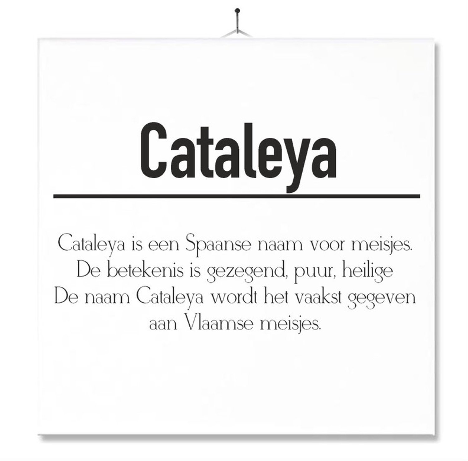 MC Living Tegel Met Opdruk | Betekenis | Kado | Cadeau | Met Naam - Cataleya Multi-Color