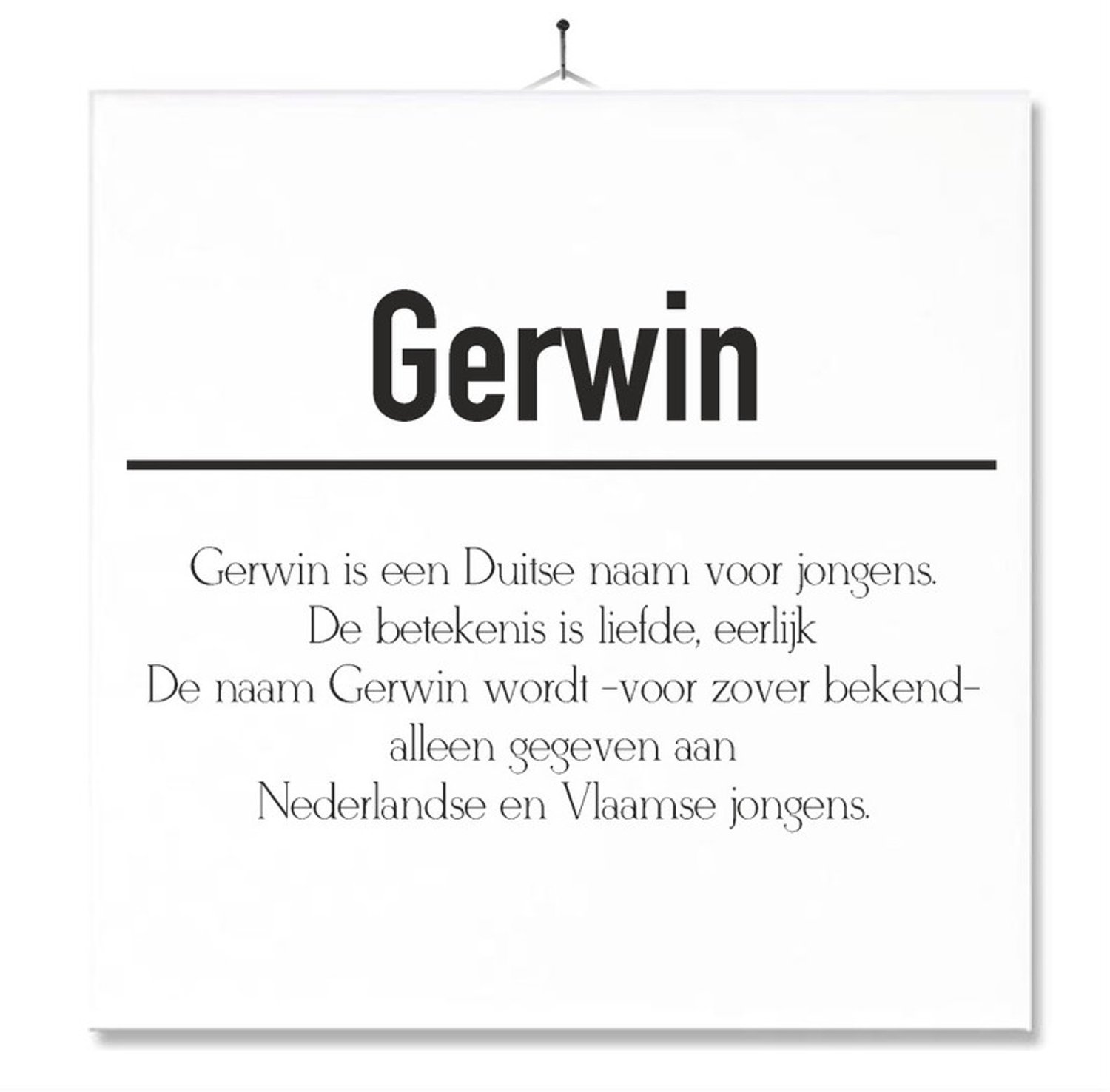 MC Living Tegel Met Opdruk | Betekenis | Kado | Cadeau | Met Naam - Gerwin Multi-Color