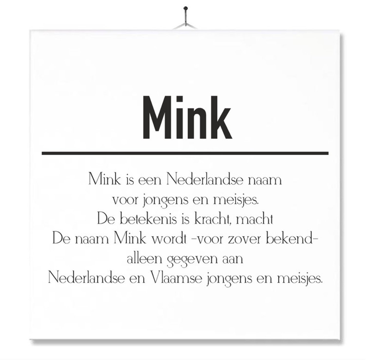 MC Living Tegel Met Opdruk | Betekenis | Kado | Cadeau | Met Naam - Mink Multi-Color