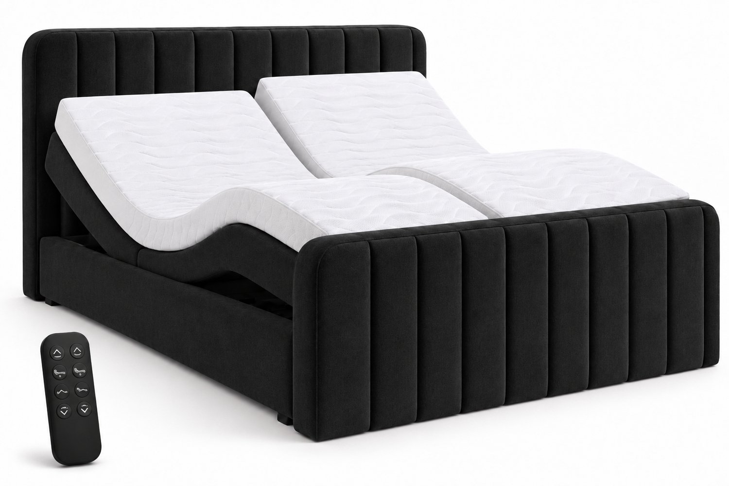 Boxspring FD Boxspring Florence Elektrisch verstelbaar 120x220 cm Zwart