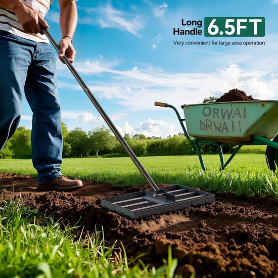 Tuinhark met Verstelbare Handgreep voor Effectieve Bodemverdeling — afbeelding 4