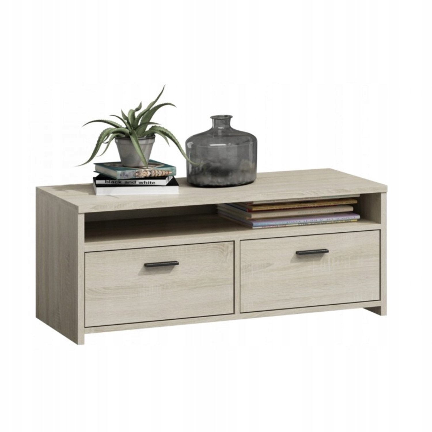 Per La Vita Mili - Tv-meubel - Sonoma-eikenkleur - 100 cm - Twee kastjes