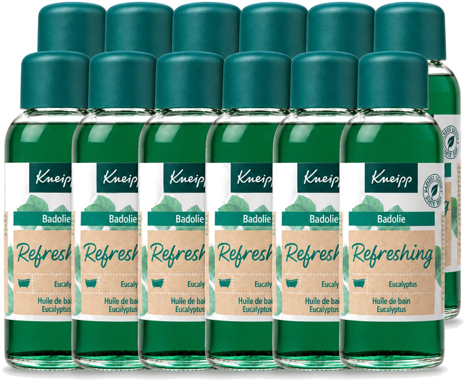 12 x Kneipp - Badolie - Refreshing Eucalyptus - 100 ml - Voordeelverpakking - 12 stuks