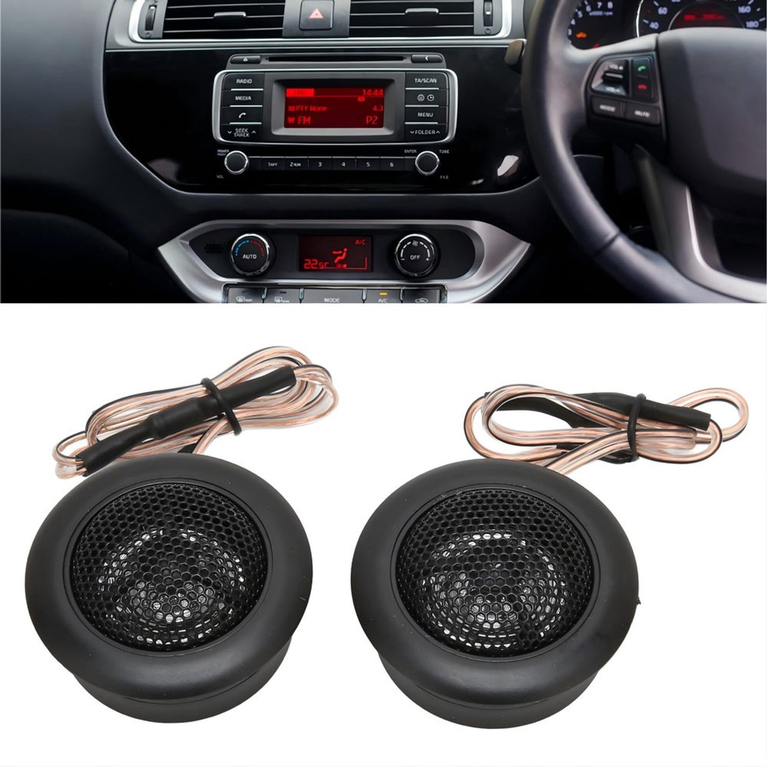 Set van 2 Auto Dome Tweeters met 800 W Vermogen