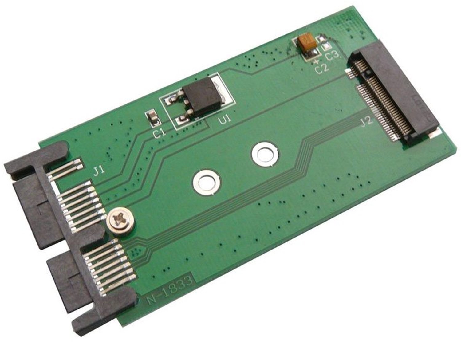 M.2 naar MicroSATA Adapter voor SSD - Compatibel met SSD