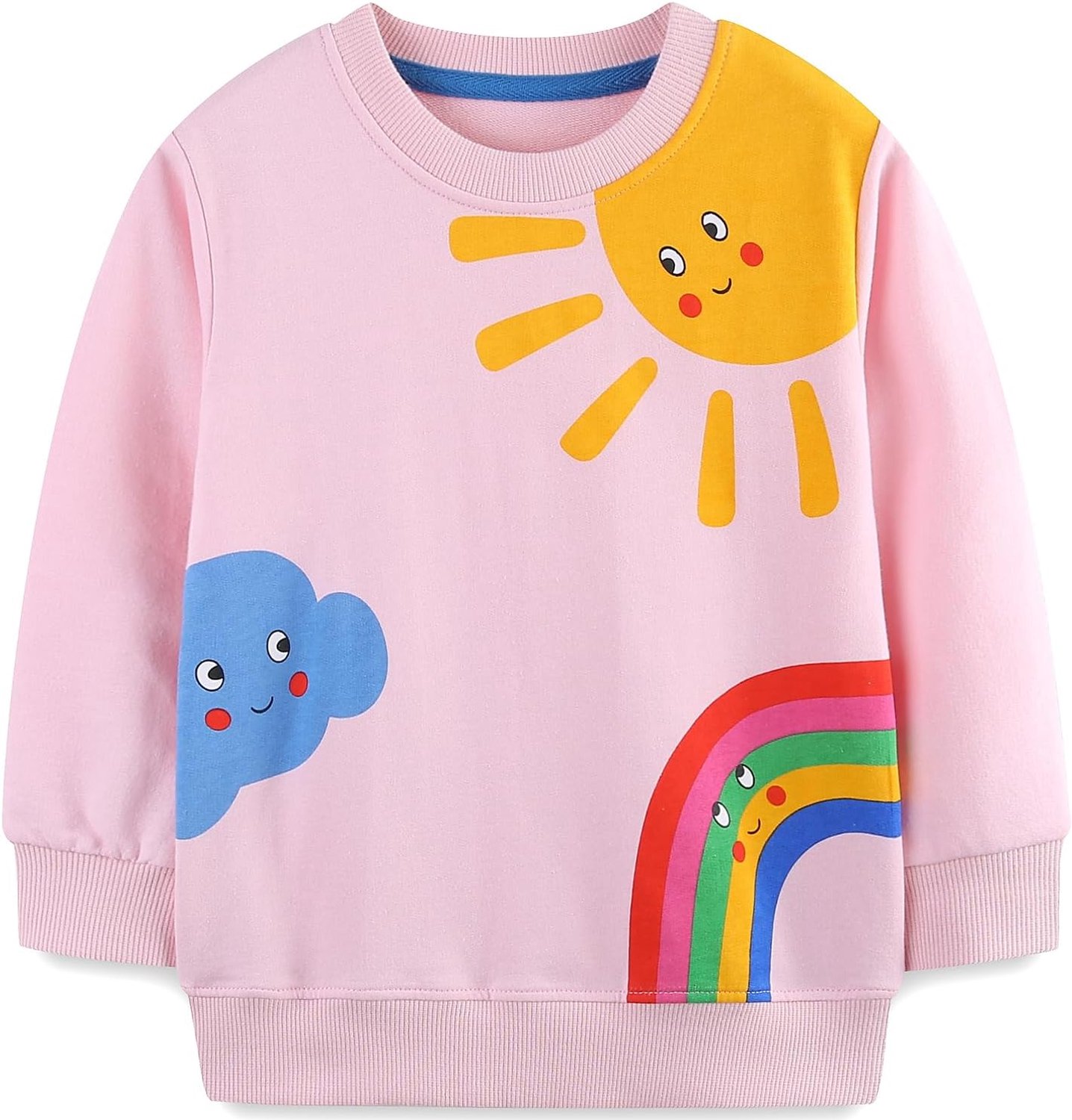 Sweatshirt voor meisjes, langarm, katoen, 1-7 jaar