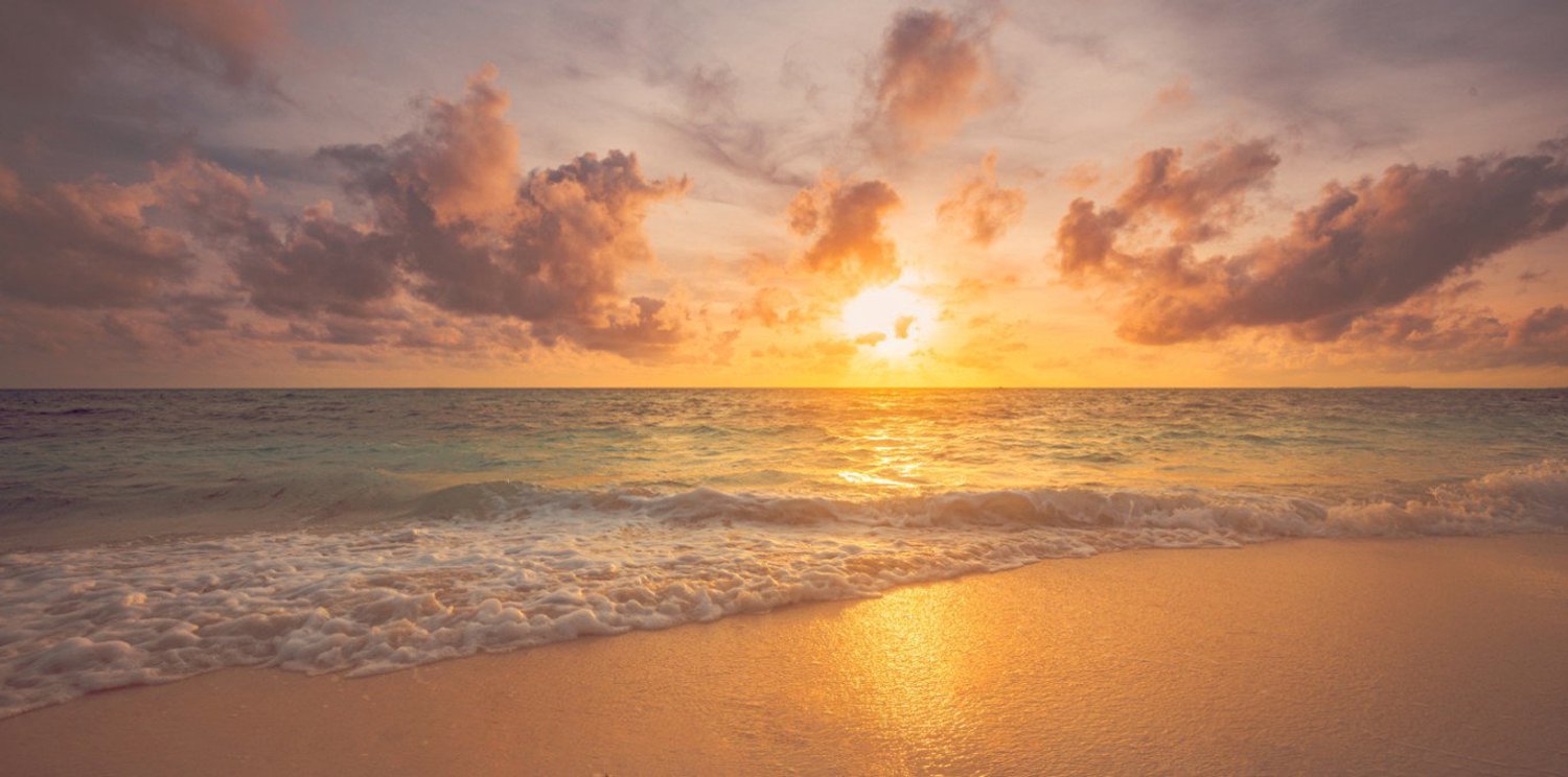 Vgdesign Zonsondergang boven zee 130x70 cm tuinposter banner I VGDesign onbekend