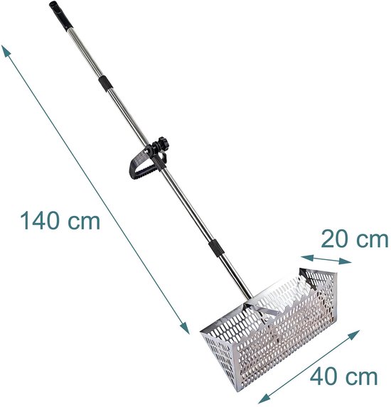Strandhark - RVS - 140 cm steel - Metaaldetector — afbeelding 4