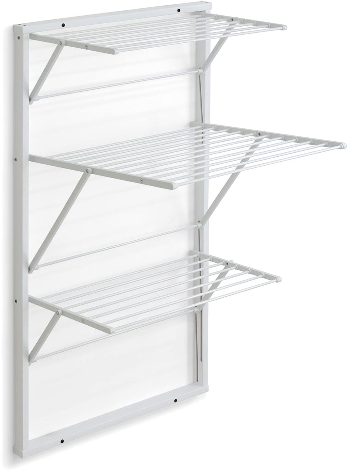 Wanddroogrek - Hout - 16 m draden - Wit - 63 x 68 x 119 cm