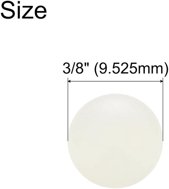 Kogellagers 3/8 inch - nylon - gepolijst - soepele werking - 50 stuks - ServiceTopper — afbeelding 5