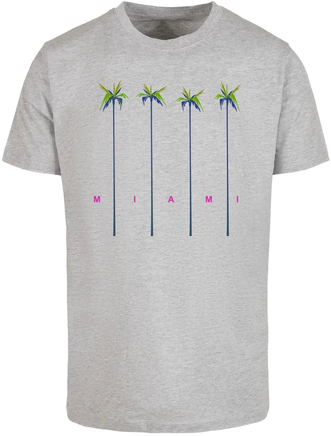 T-shirt Mister Tee Miami Palms Grijs