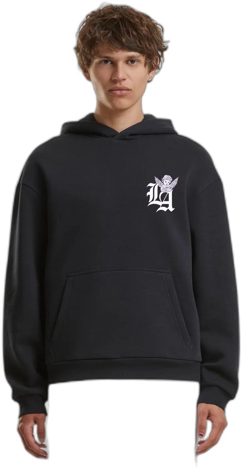 Hoodie Mister Tee Guardian Angel Of LA Zwart