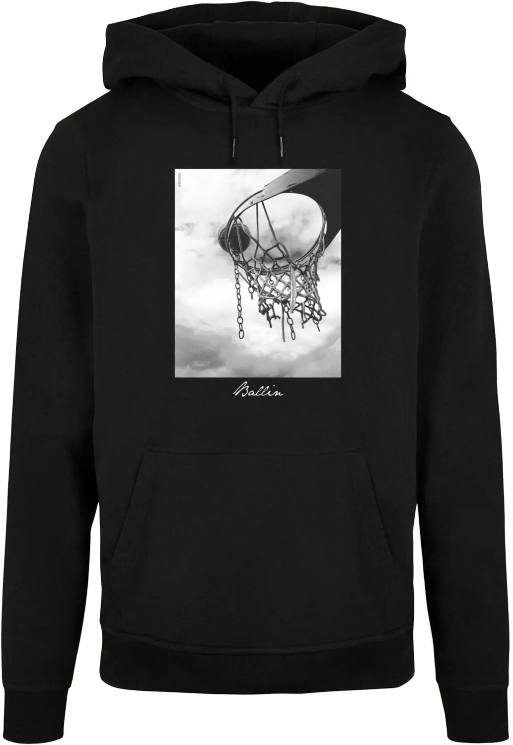Hoodie Mister Tee Ballin 2.0 New Basic Zwart