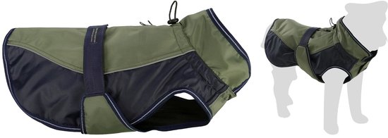 Flamingo Hondenjas Eisberg Groen/ Donkerblauw Winterjas 65cm
