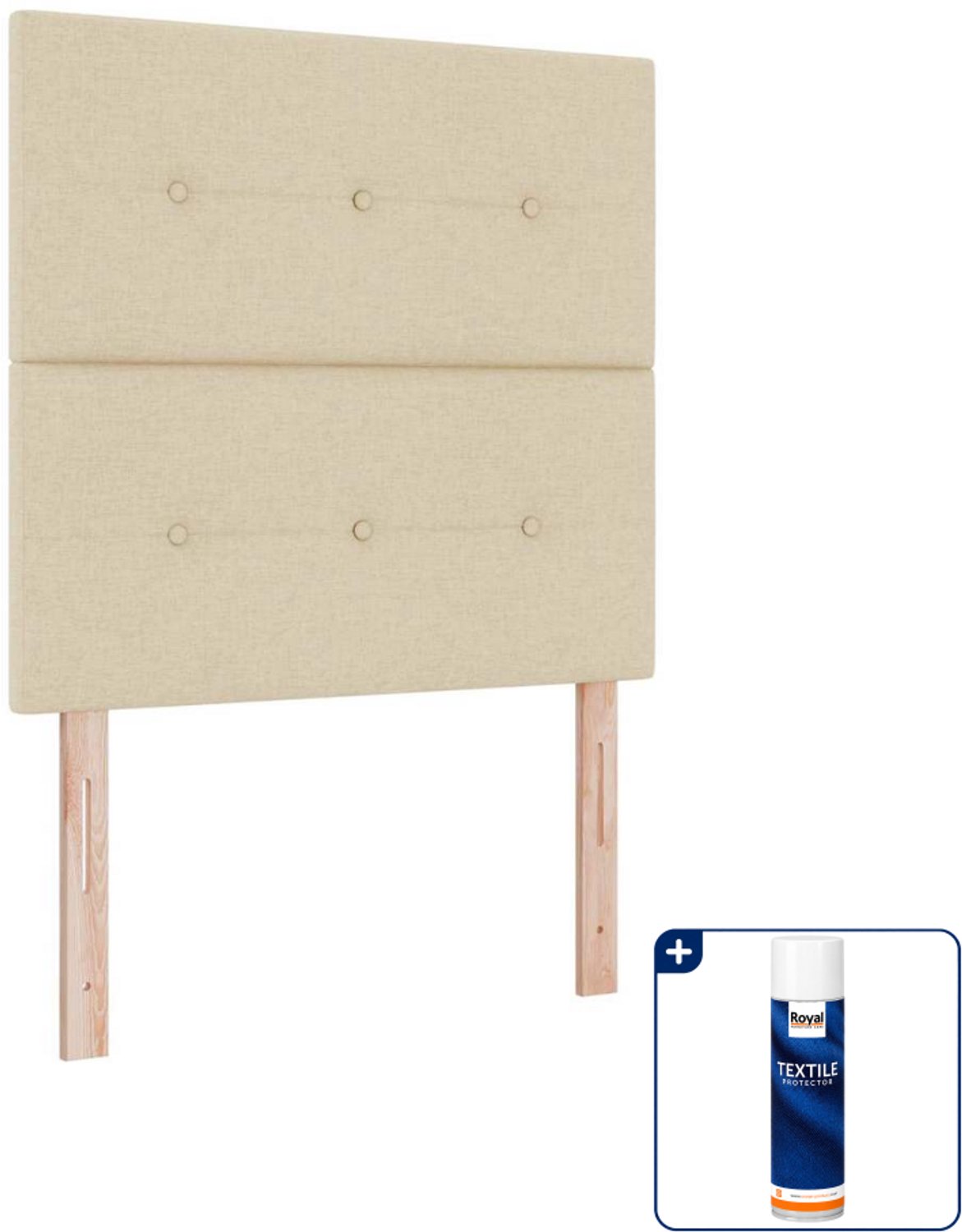vidaXL boxspring met led-verlichting - 120 x 190 cm - crème - Inclusief textielbeschermer 500 ml