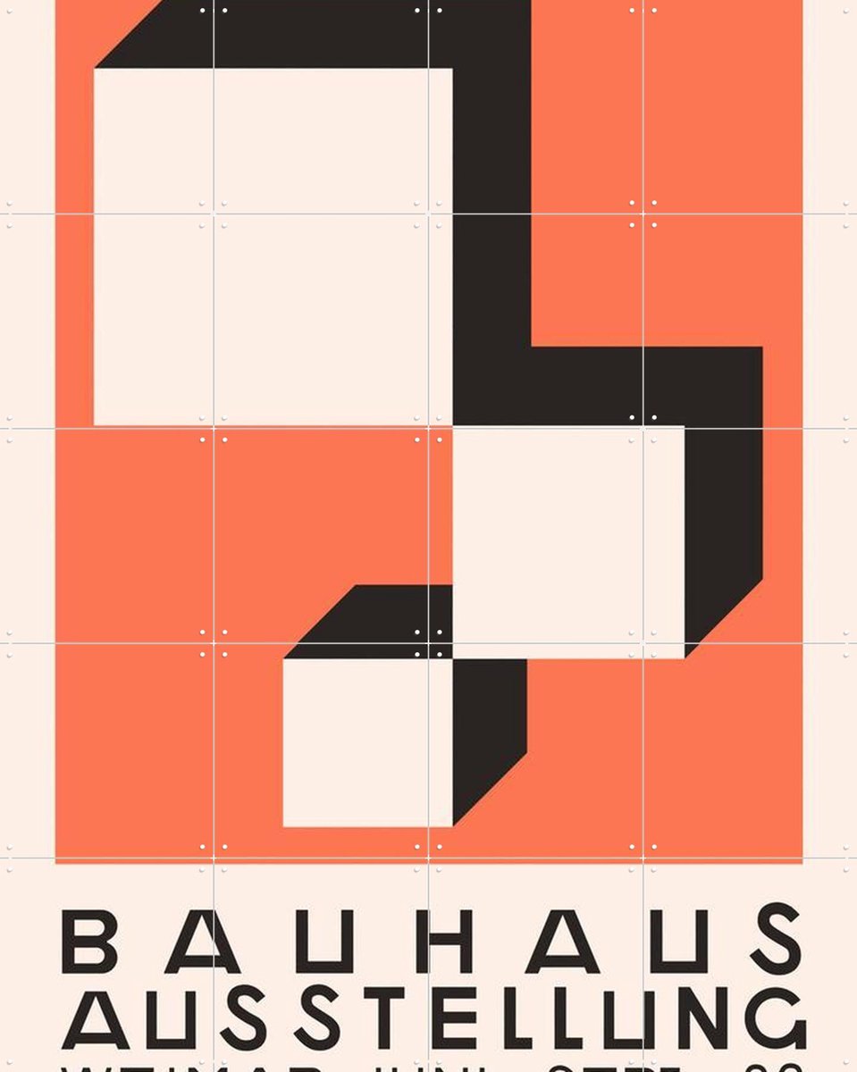 IXXI Bauhaus Ausstellung 23, Aster Edition - 80 x 100 cm - Gratis ophangtool - Grote wanddecoratie en posters - Geometrische Kunst, Vintage, Grafisch