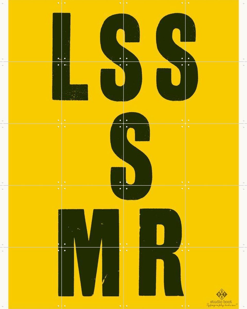 IXXI LSS S MR, Studio Boot - 80 x 100 cm - Gratis ophangtool - Grote wanddecoratie en posters - Kleurrijk, Grafisch Ontwerp, Typografie, Woonkamer