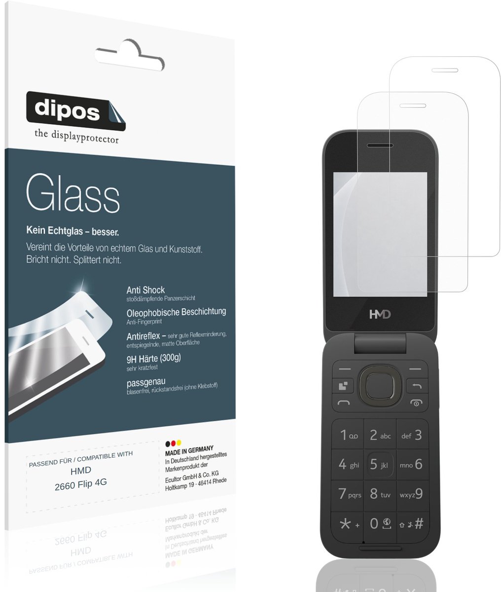 dipos – 2x Matte Pantserfolie geschikt voor HMD 2660 Flip 4G | 9H Screenprotector