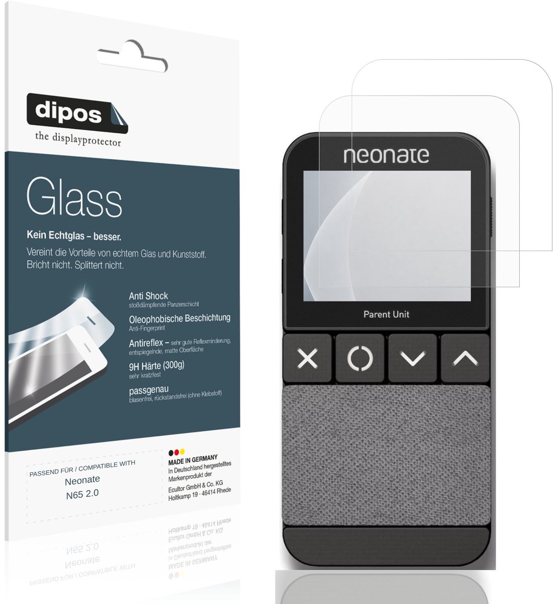 dipos – 2x Matte Pantserfolie geschikt voor Neonate N65 2.0 | 9H Screenprotector