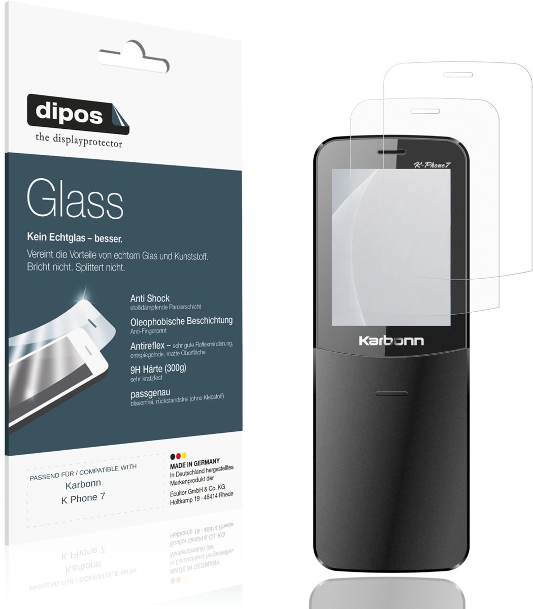 dipos – 2x Matte Pantserfolie geschikt voor Karbonn K Phone 7 | 9H Screenprotector