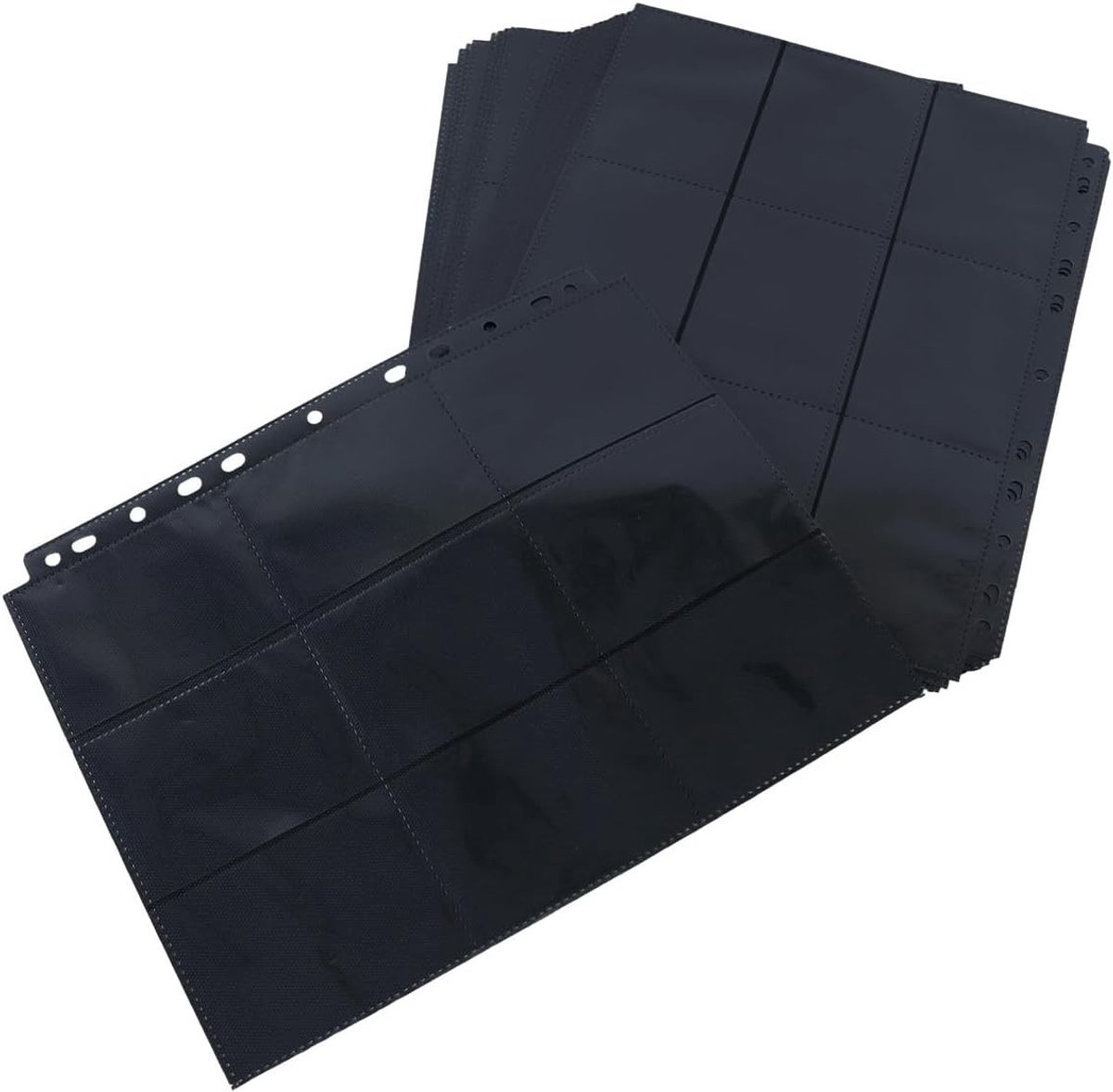 540 Pockets Kaarten Beschermhoezen 30 Pagina's Dubbelzijdig Lege Verzamelfolder, Zwarte Accessoires voor Ringen en Verzamelkaarten