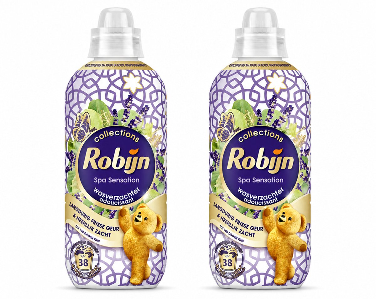 2 x Robijn – Wasverzachter – Intense Spa Sensation – 765 ml - Bulkverpakking - 2 stuks