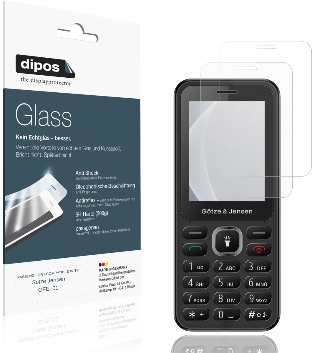 dipos – 2x Matte Pantserfolie geschikt voor Gotze Jensen GFE101 | 9H Screenprotector
