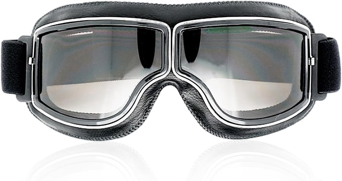 Retro Motorfiets Goggles, Winddichte Veiligheidsbril, Aviator Stijl, Ideaal voor Motorrijden en Buitenactiviteiten