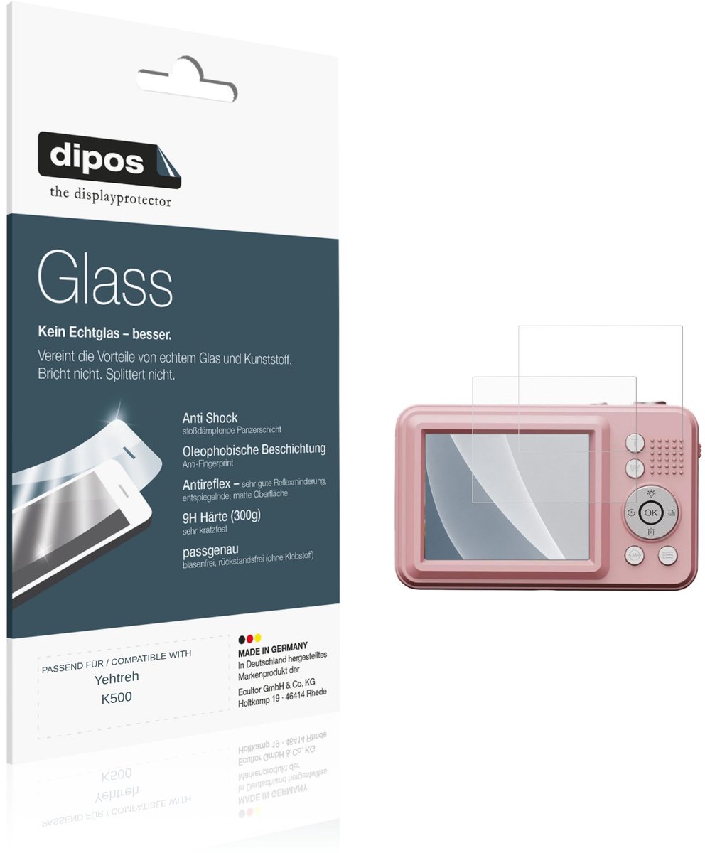dipos – 2x Matte Pantserfolie geschikt voor Yehtreh K500 | 9H Screenprotector