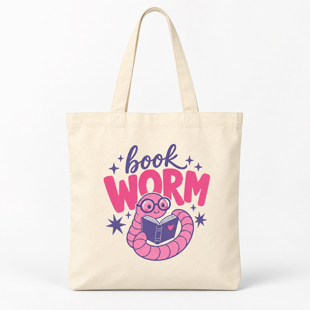 Bookworm Tote Bag - Boekentas - Tas voor Boekenliefhebber - BookTok Cadeau