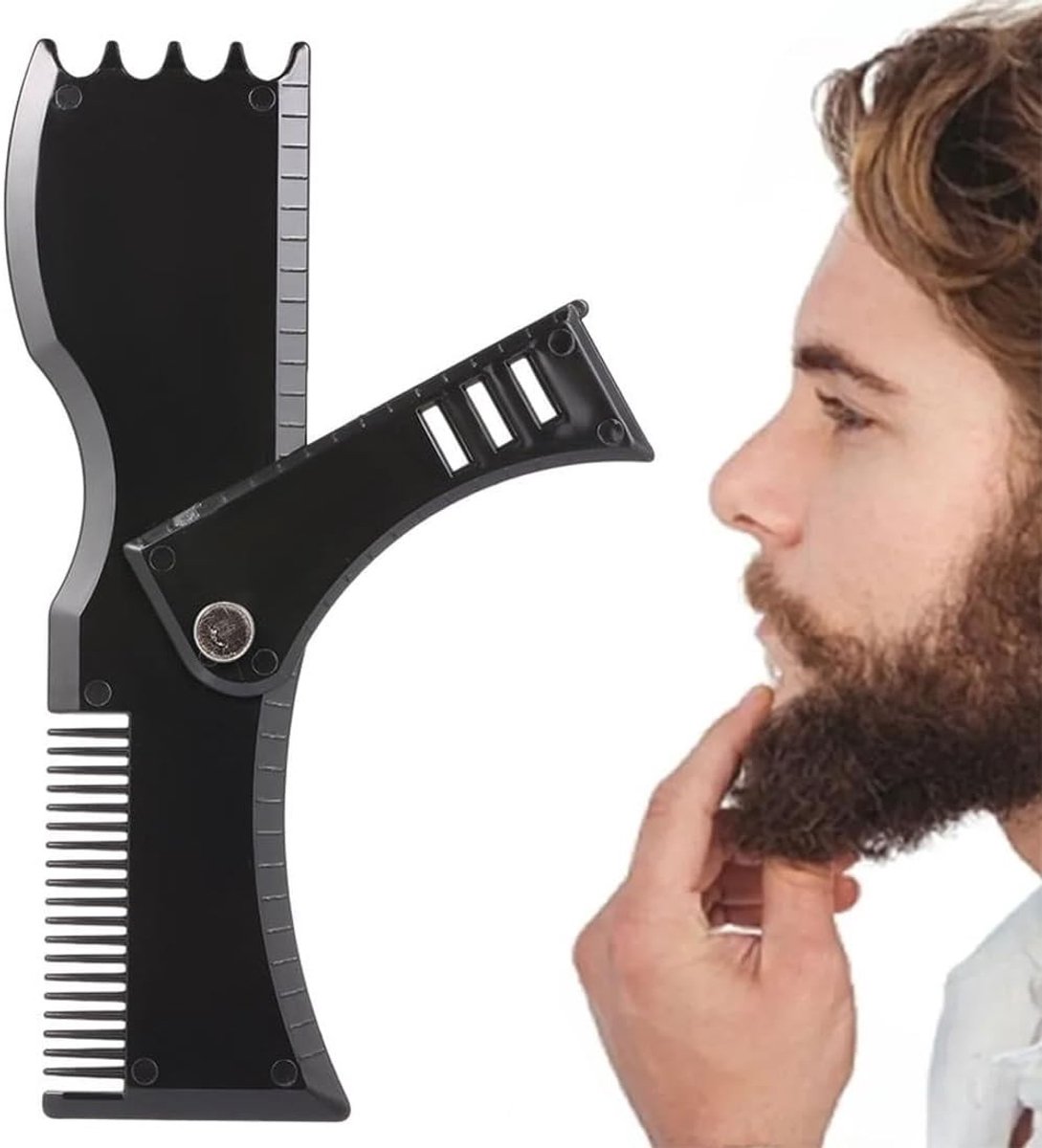 Beard Stencil voor Snorren, Baarden en Pootjes - Perfect voor Mannen, Baardverzorging en Precisie Knipwerk