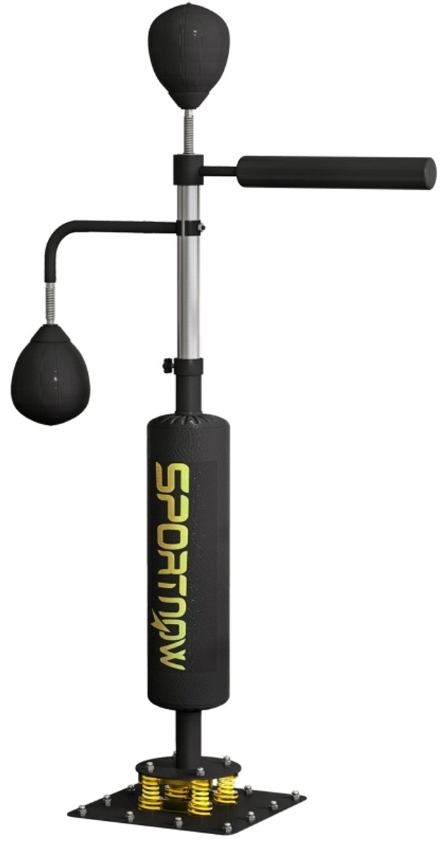 MODFU - Boksmachine - Boxstand - Speedballs - Draaibare Boxstang - Hoogteverstelbaar - Staal - Zwart