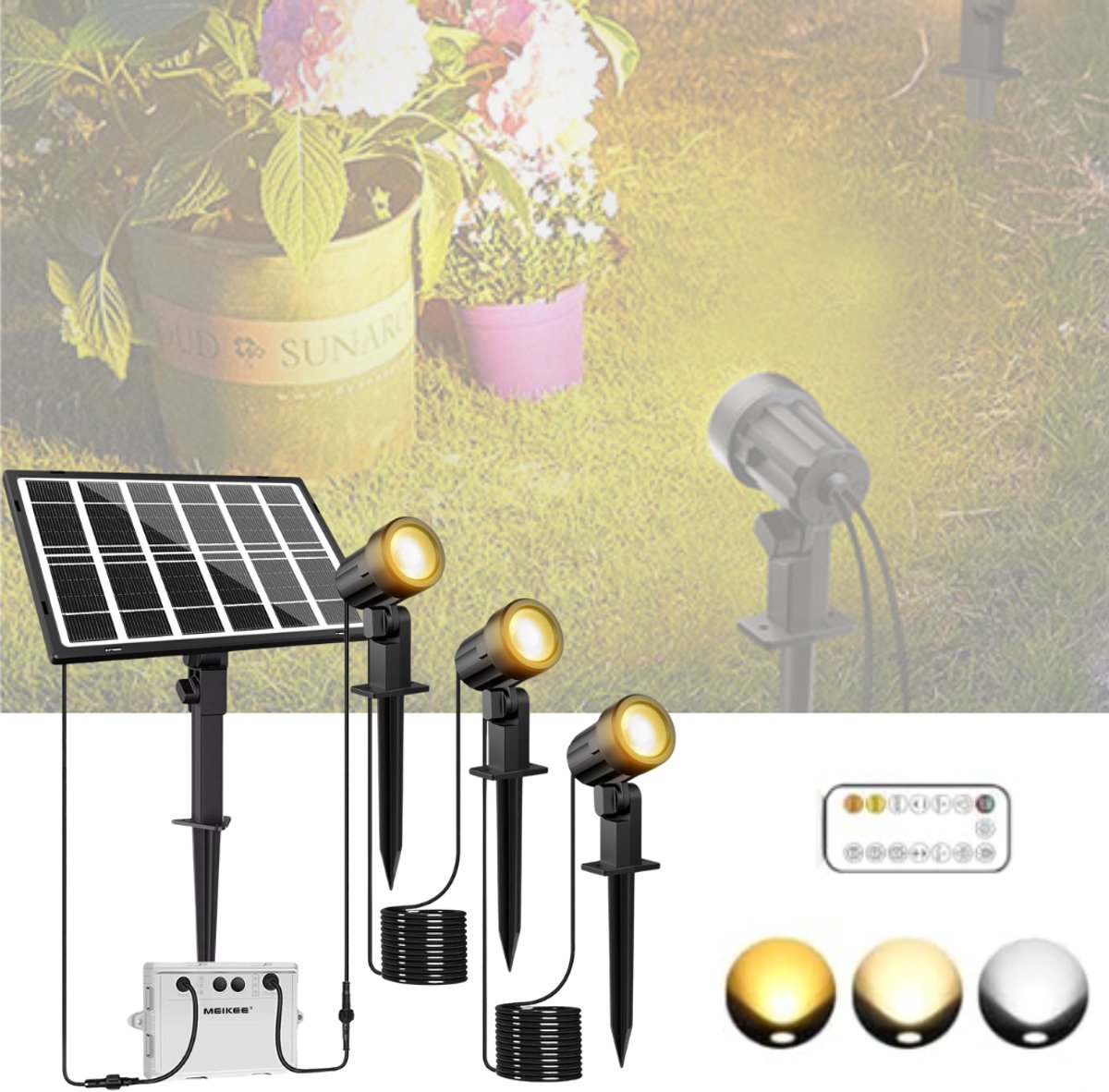 Zolvano® Tuinverlichting op Zonne Energie - Solar Buitenlampen - Zwart