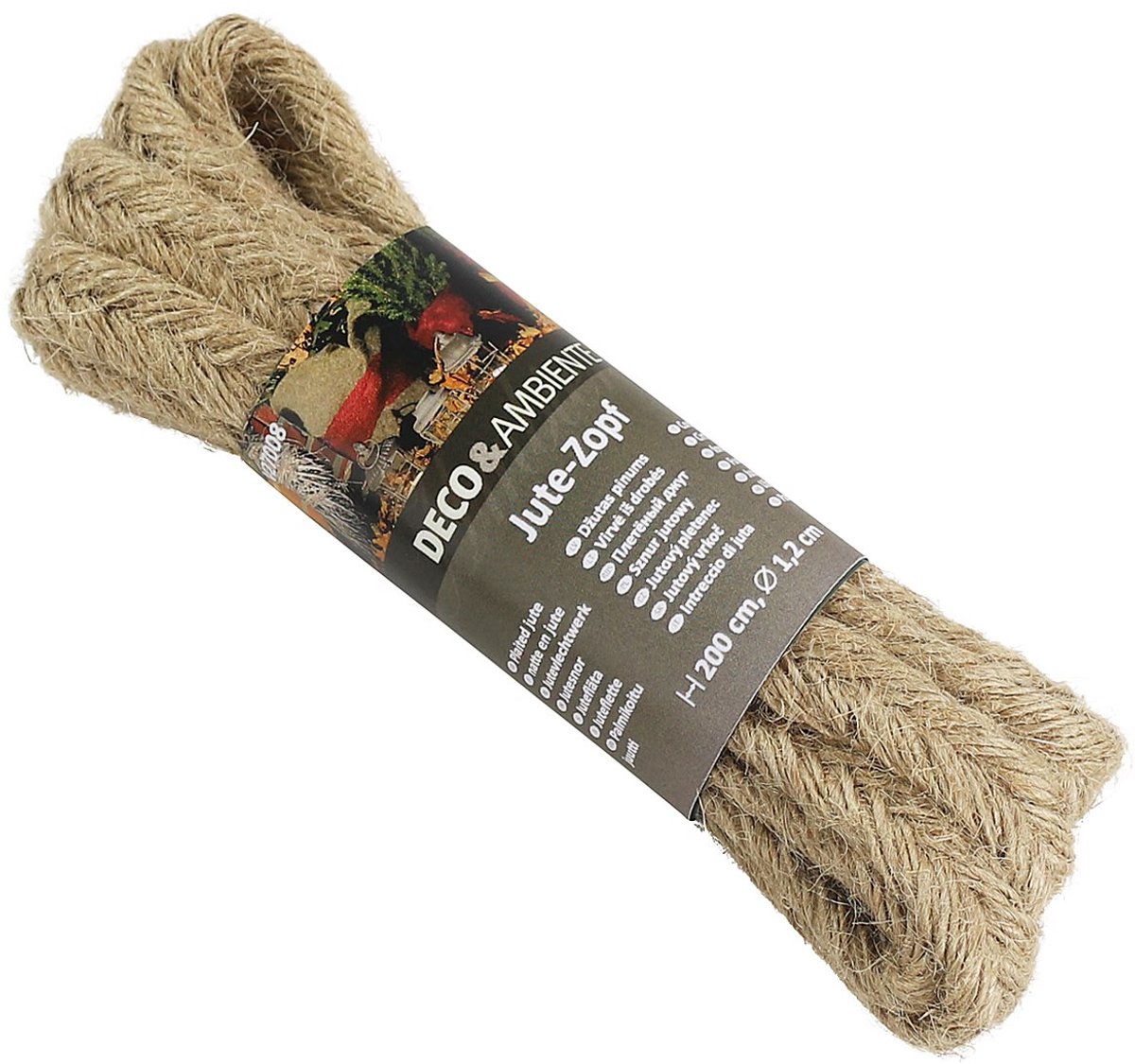 Videx jutevlecht naturel lichtbruin Ø 1 cm 200 cm