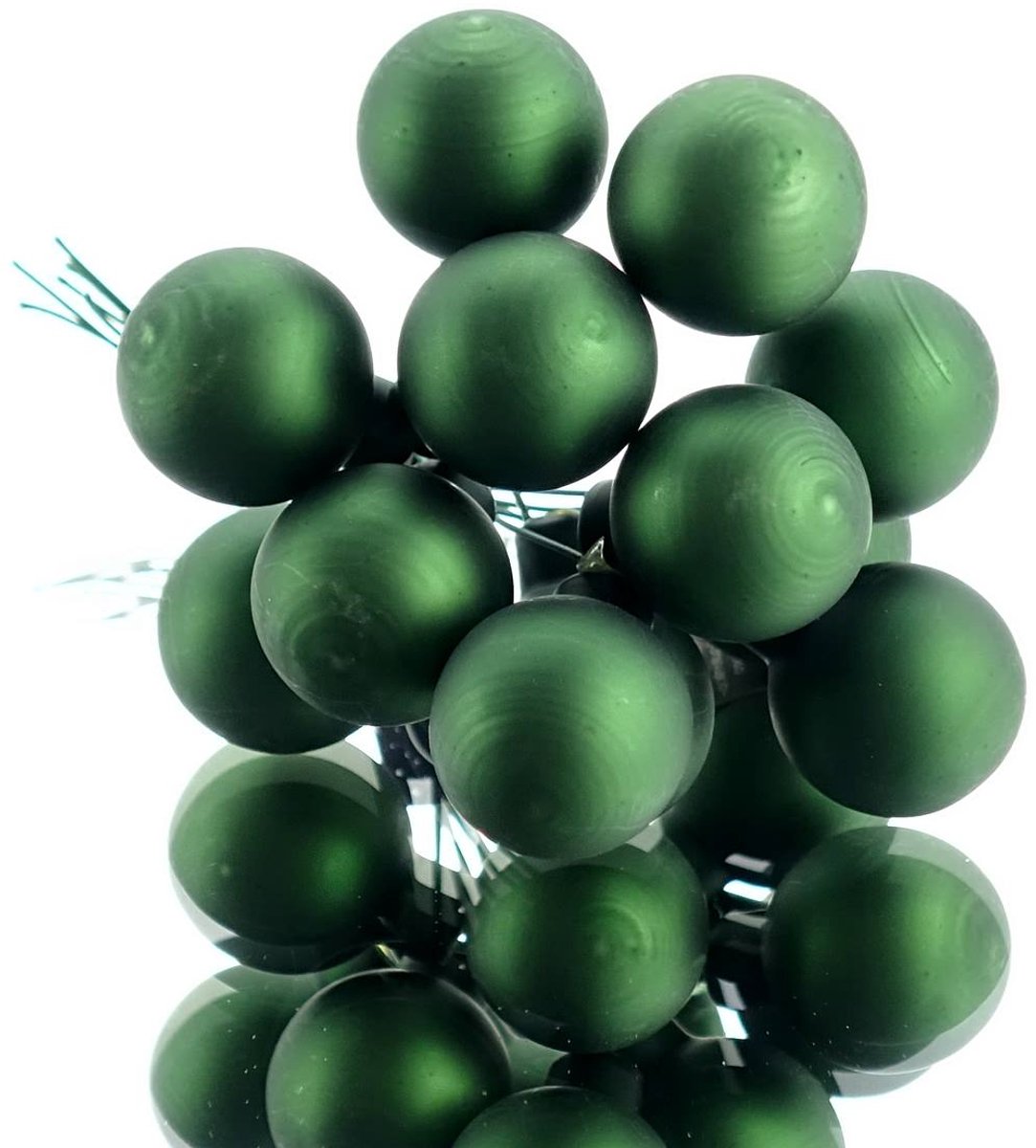 Kaemingk Mini-kerstballen Dennengroen mat Ø 2,5 cm - glas, 12 st.