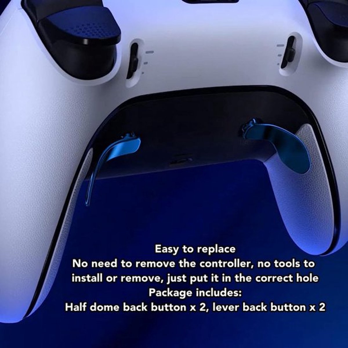 Allecto - Game Controller Back Paddles - Roestvrij Staal - Blauw - Achter Peddels