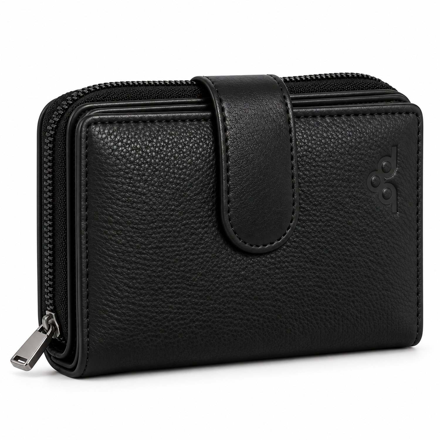 THL Design - Leren rits portemonnee voor Heren & Dames - Nappa Leer Zwart