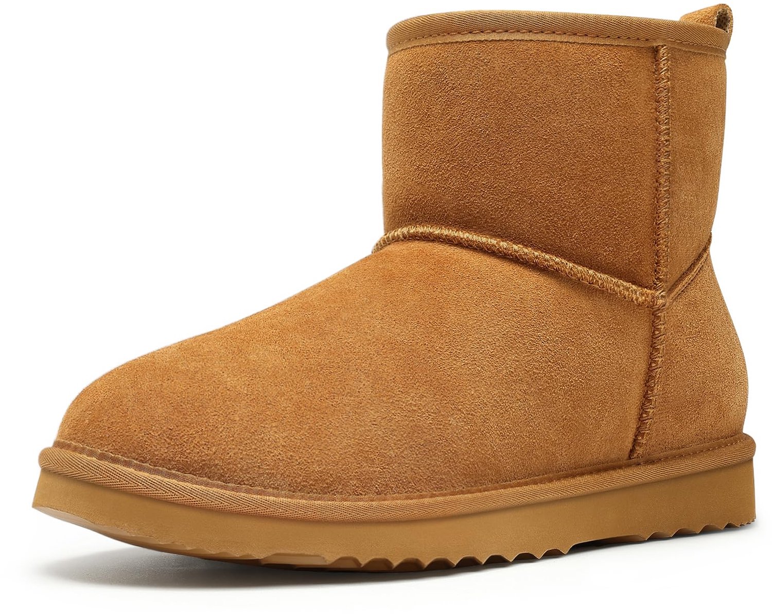 Homaxy Dames Snowboots suède Boots Warme winterschoenen dames Antislip Dunne zool Verdikte voering van imitatiewol – 36 Geschikt voor voetlengte van 21.91cm Kastanjebruin